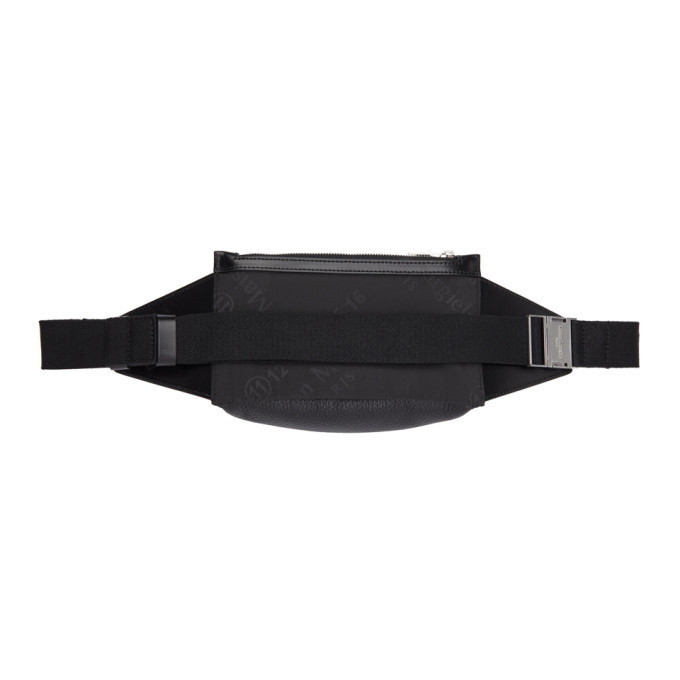 Maison Margiela four-stitch grained-leather belt - Black