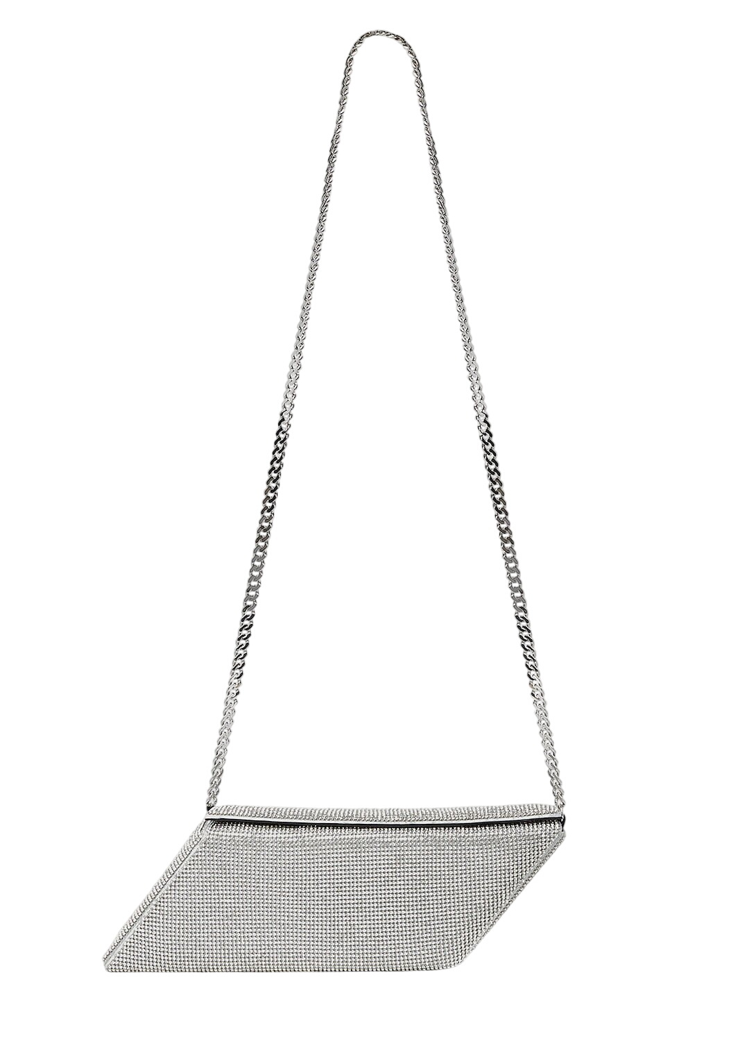 KARA Silver Crystal Mesh Cooler Bag Kara