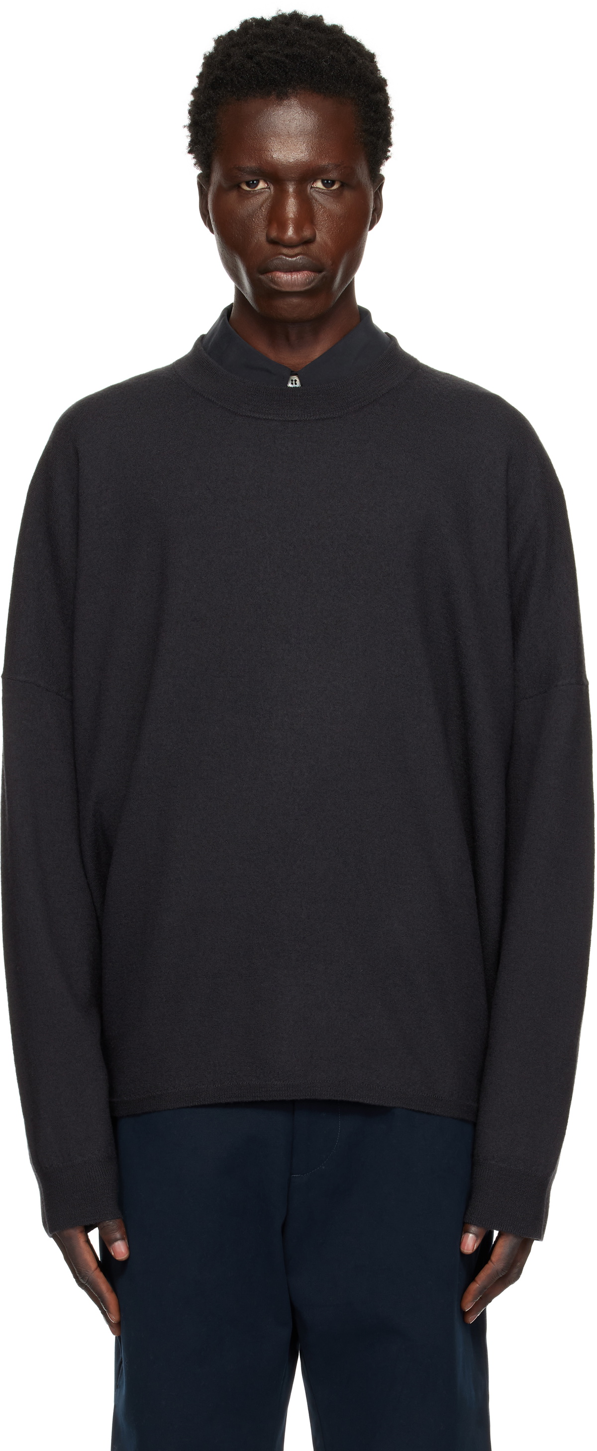 Studio Nicholson Gray Scafell Knit Sweater Studio Nicholson
