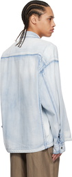 WOOYOUNGMI Blue Washed Denim Shirt