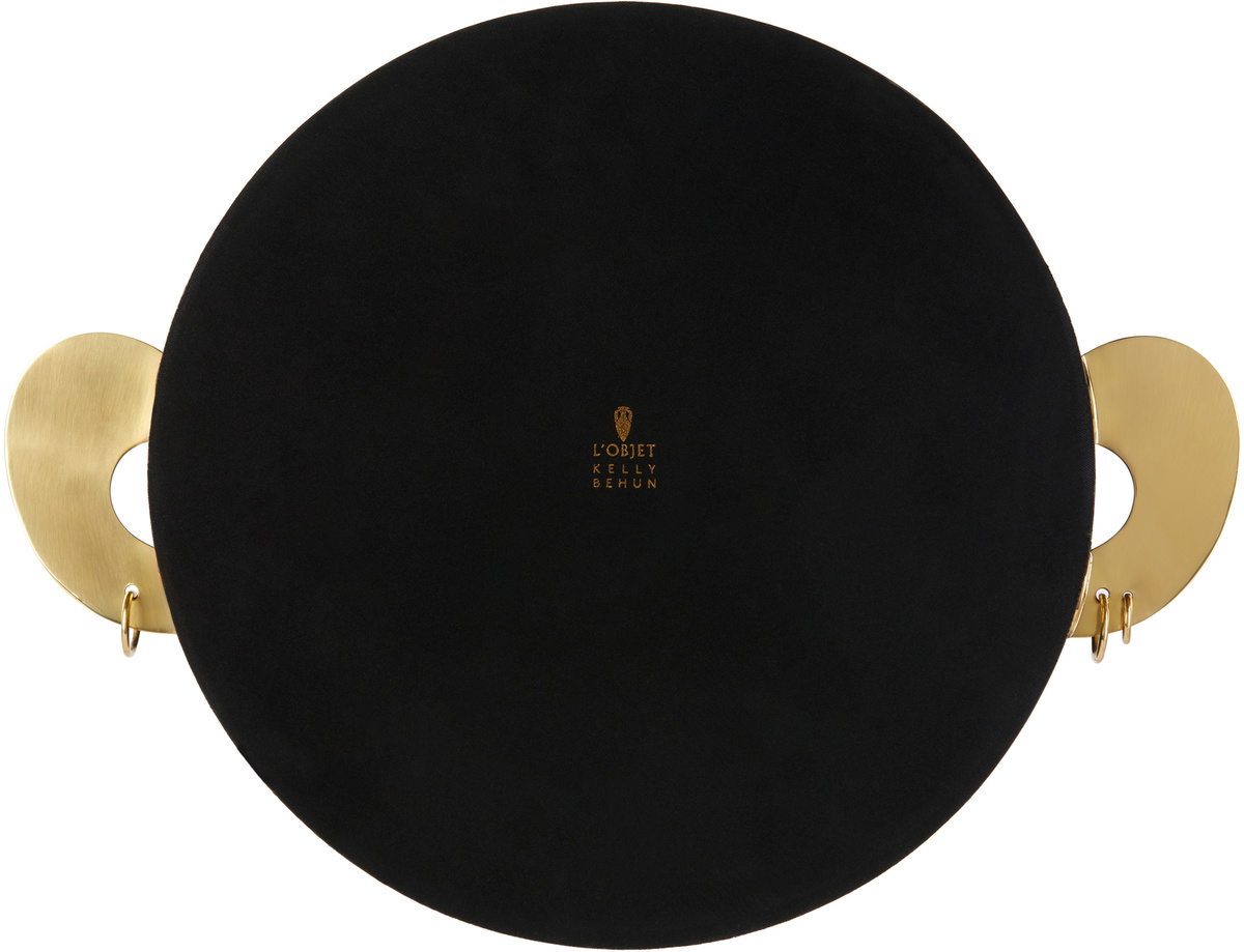L'OBJET Black Kelly Behun Edition Henri Round Tray