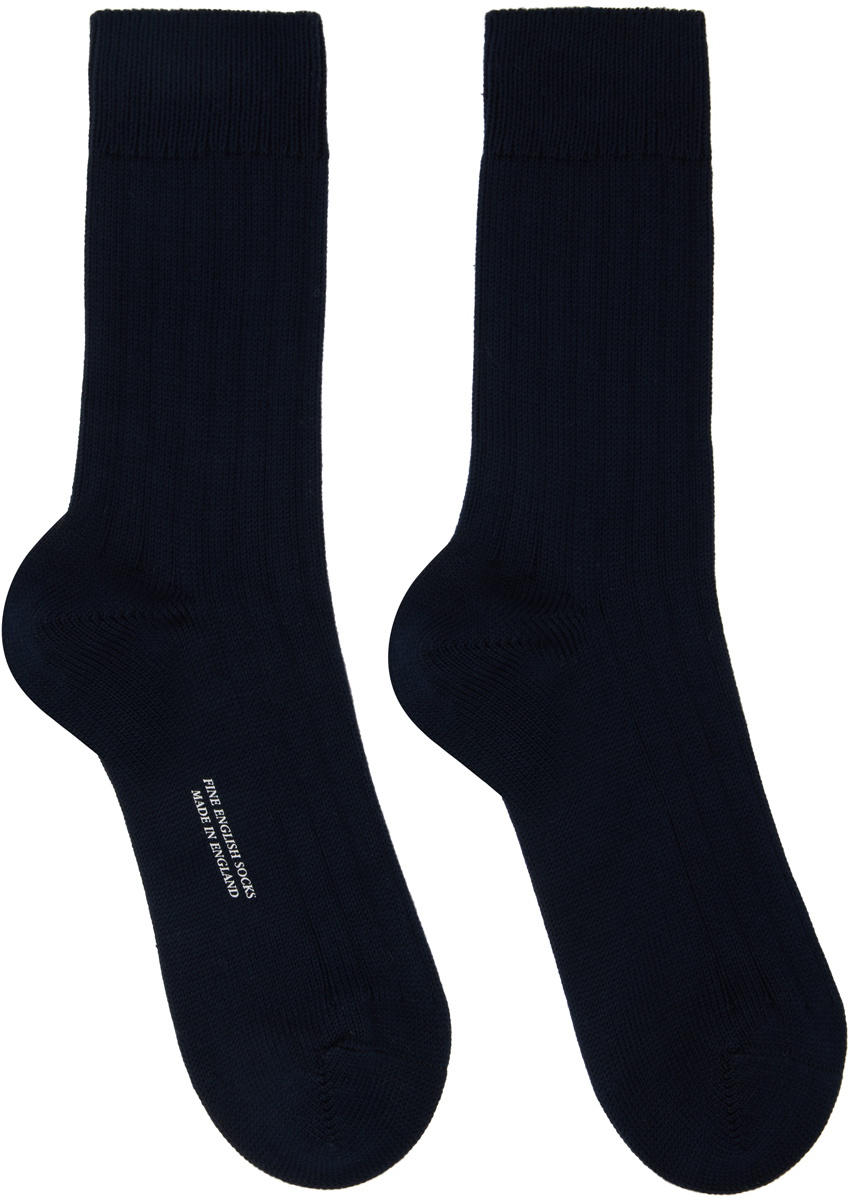 Margaret Howell Brown Rib Socks Margaret Howell