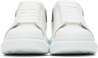 Alexander McQueen White & Green Croc Oversized Sneakers