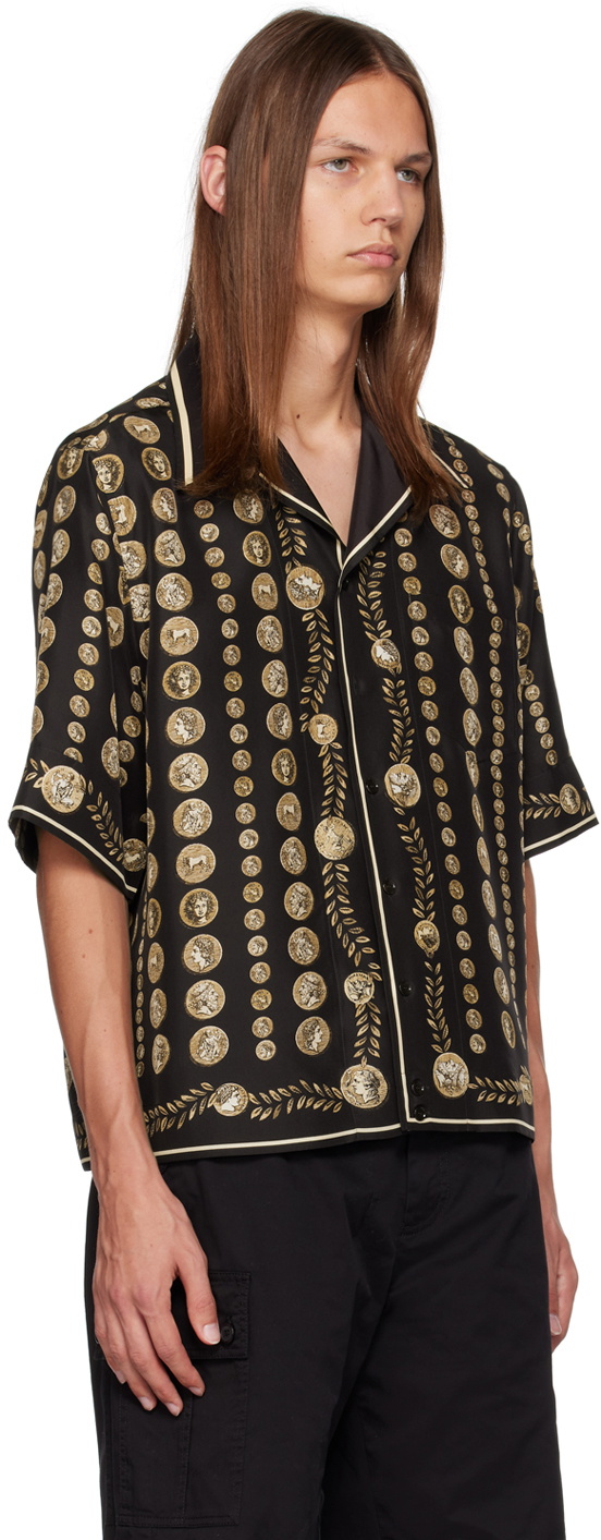 Dolce & Gabbana Brown Coin Shirt Dolce & Gabbana