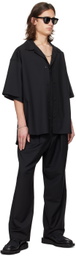 Lownn Black Collarless Shirt