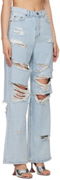 lesugiatelier Blue Distressed Jeans