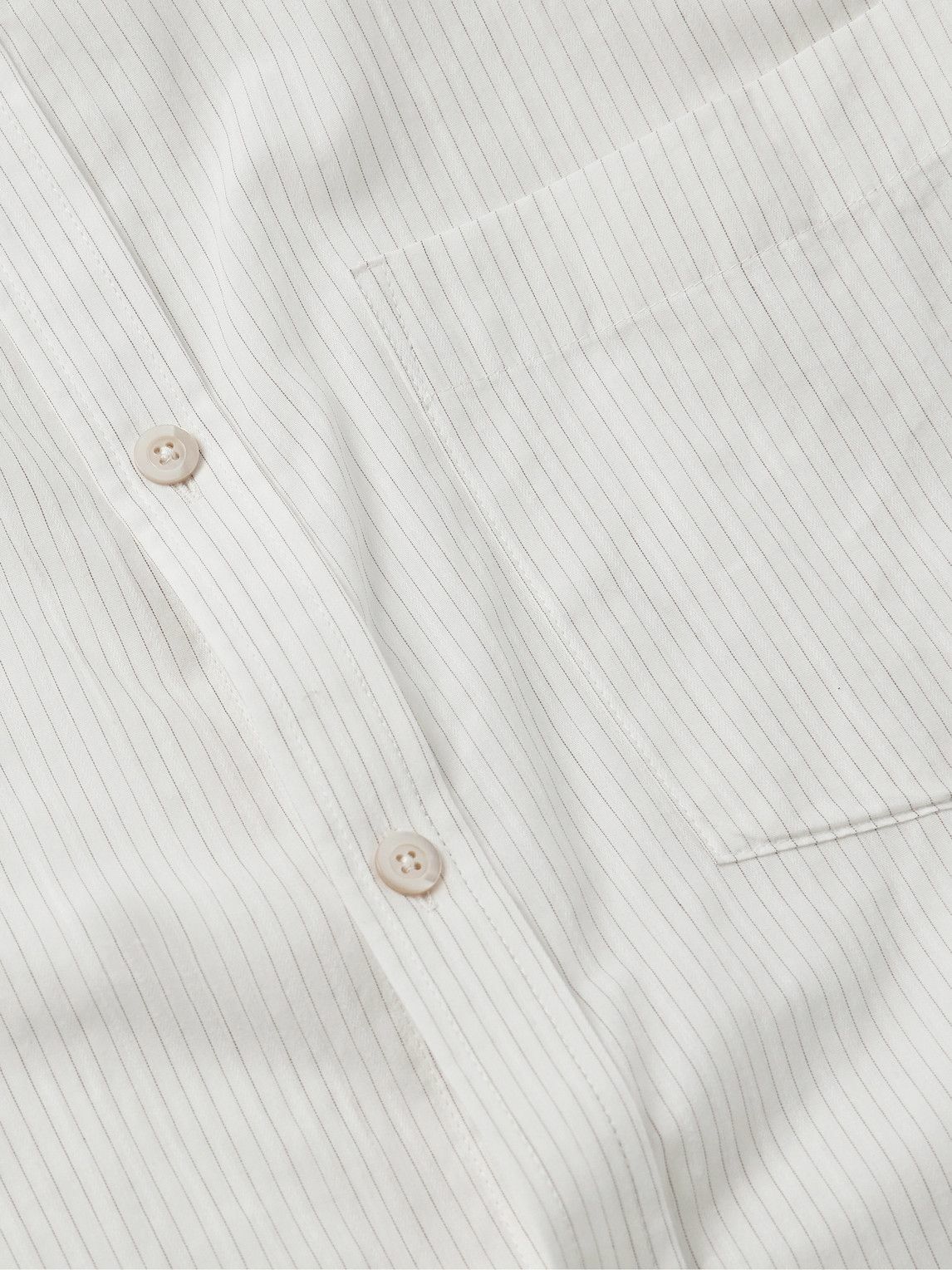 Small Talk - Striped Cotton-Voile Shirt - White