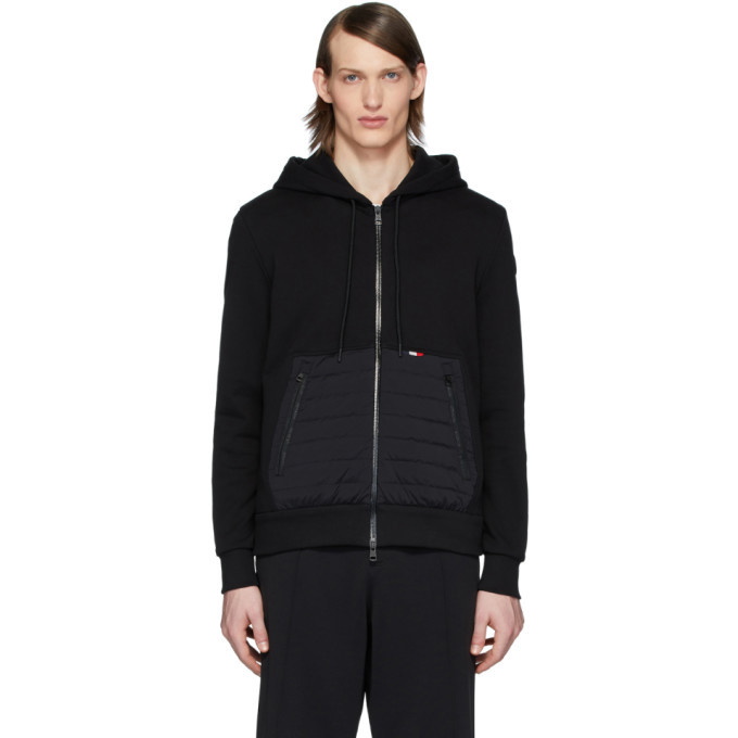 Photo: Moncler Black Down Cardigan Hoodie