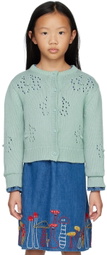 Stella McCartney Kids Blue Round Neck Cardigan