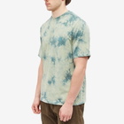 Carrier Goods Men's Tie-Dye T-Shirt in Blue/Green Tie Dye