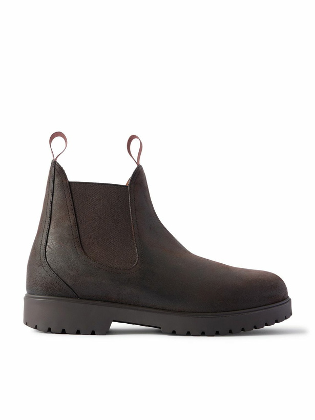 Photo: Loro Piana - Dover Walk Brushed-Leather Chelsea Boots - Brown