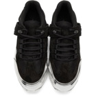 Maison Margiela Black and Silver Security Sneakers