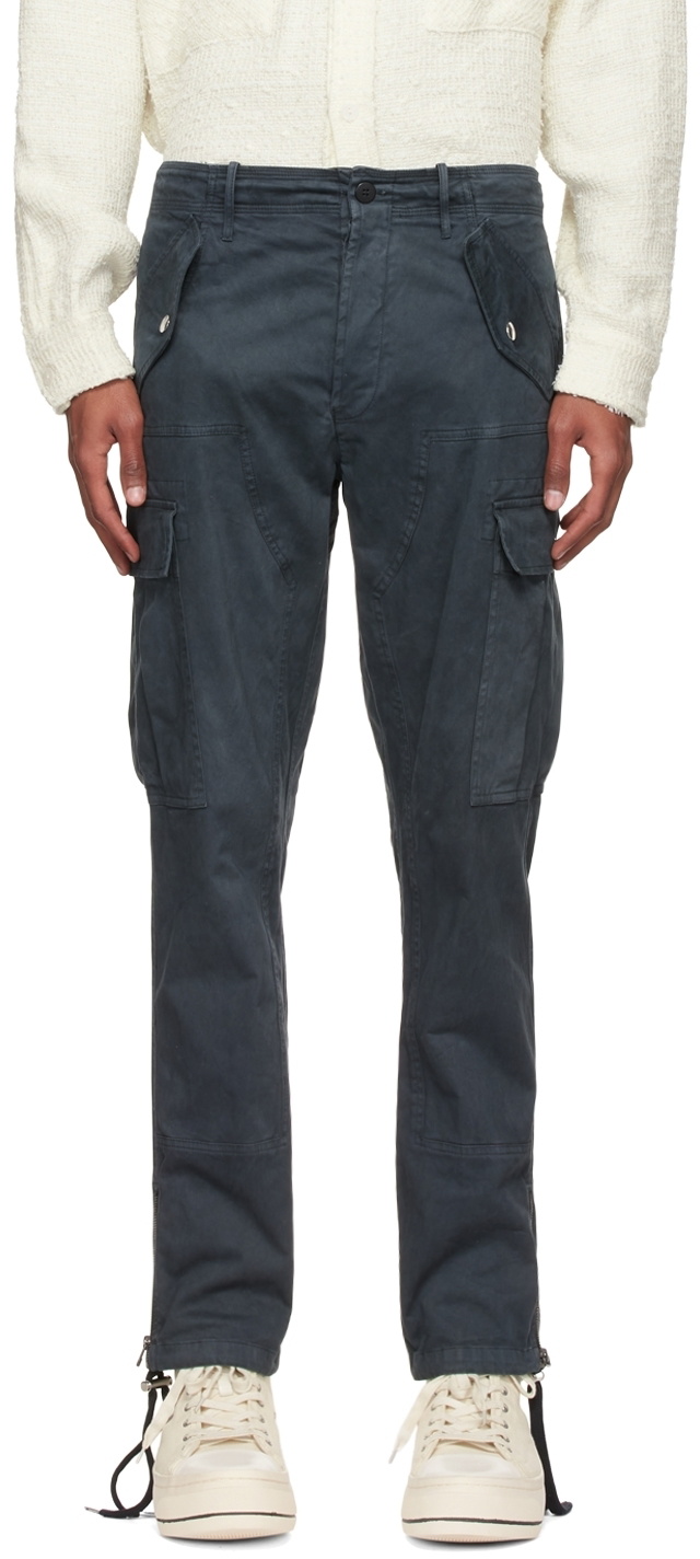 Faith Connexion Black Cotton Cargo Pants