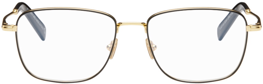 TOM FORD Gold & Black Blue Block Square Glasses TOM FORD