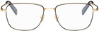 TOM FORD Gold & Black Blue Block Square Glasses