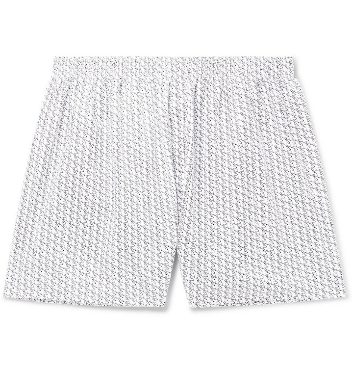 Photo: Sunspel - Printed Cotton Boxer Shorts - Men - White