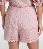 Valentino Embroidered cotton shorts