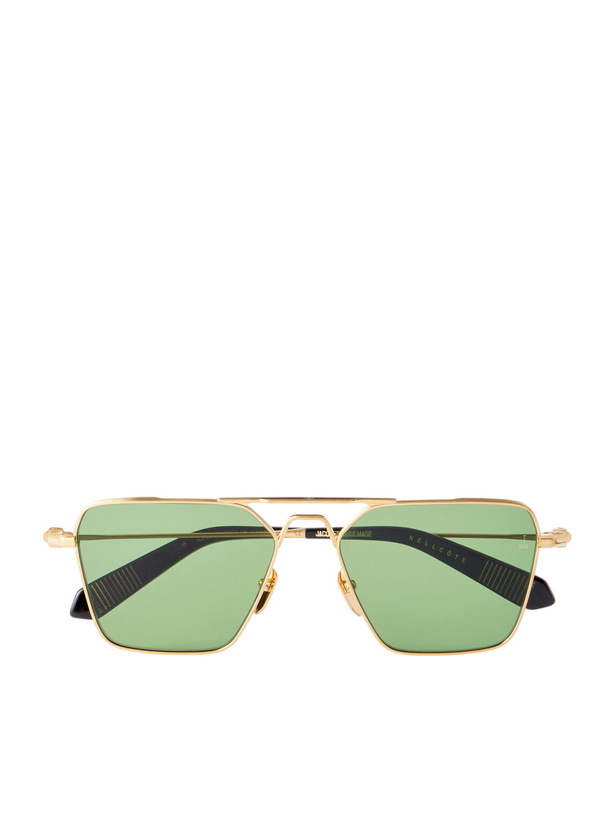 Photo: Jacques Marie Mage - Nick Fouquet Nellcôte Square Frame Metal Sunglasses