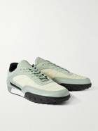 Stone Island - Football Leather, Suede and Canvas Sneakers - Blue