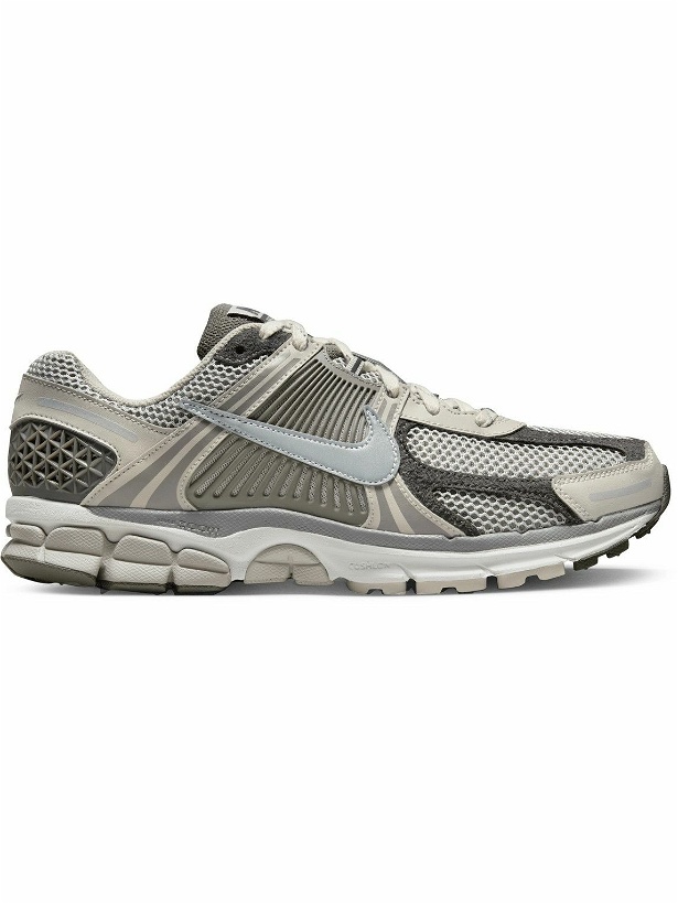Photo: Nike - Zoom Vomero 5 Rubber-Trimmed Mesh and Faux Suede Sneakers - Gray