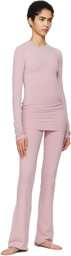 SKIMS Purple Cotton Jersey Foldover Lounge Pants