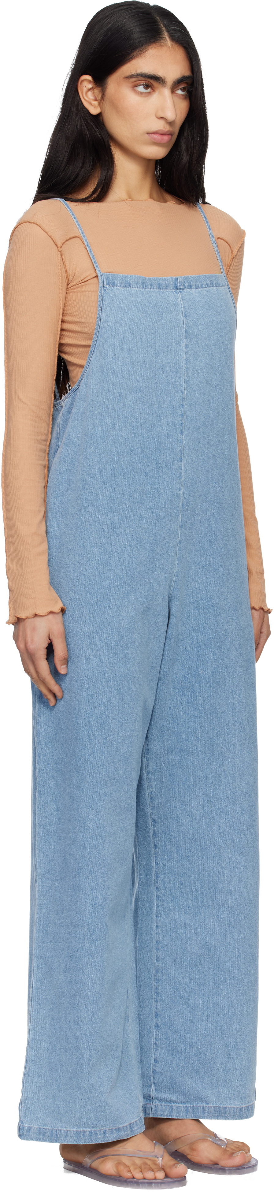 Baserange Blue Yumi Denim Jumpsuit