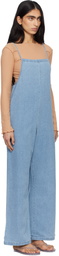 Baserange Blue Yumi Denim Jumpsuit