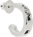 The Ouze Peti Raw Blue Sapphire Scatter Hoop Single Earring