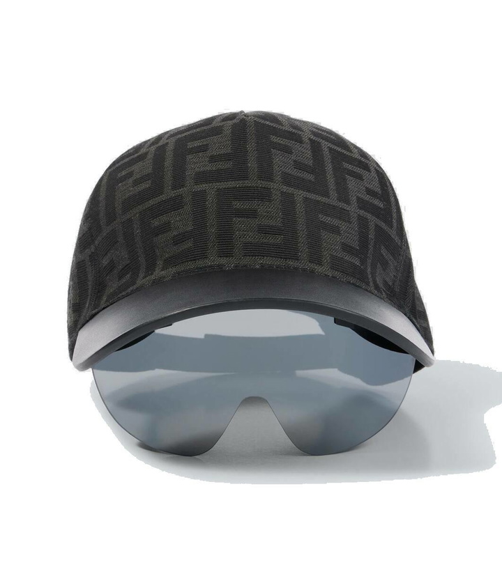 Photo: Fendi FF baseball cap with sunglasses