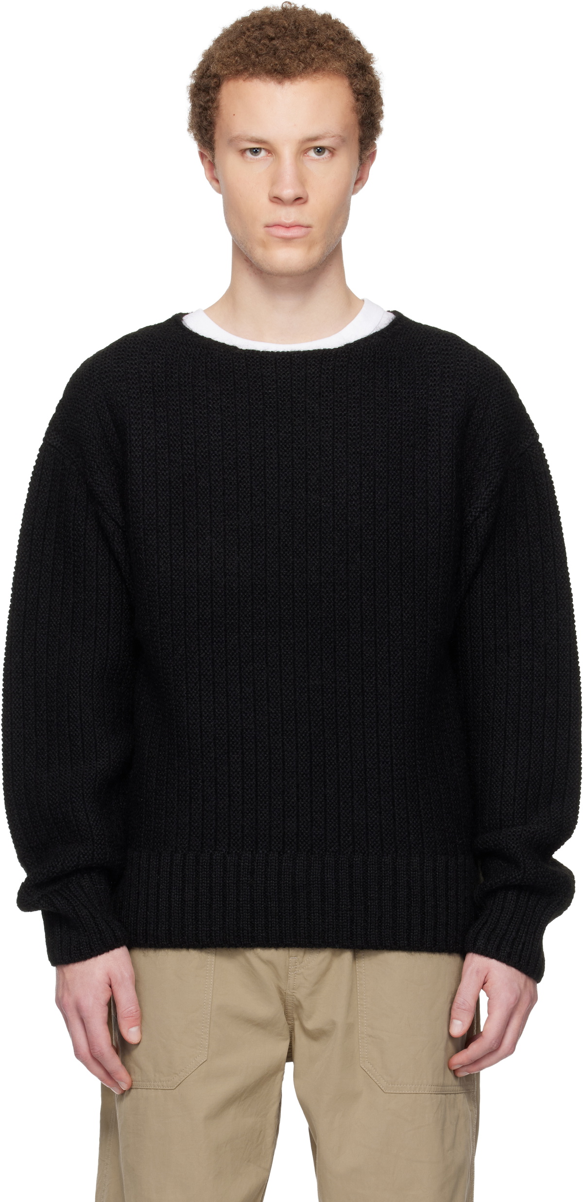 visvim Black Boatneck Sweater
