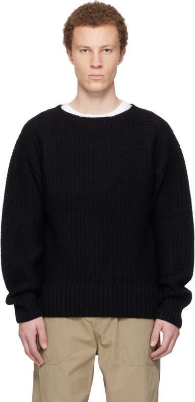 Photo: visvim Black Boatneck Sweater