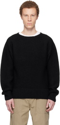 visvim Black Boatneck Sweater