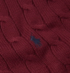 Polo Ralph Lauren - Cable-Knit Cotton Sweater - Burgundy