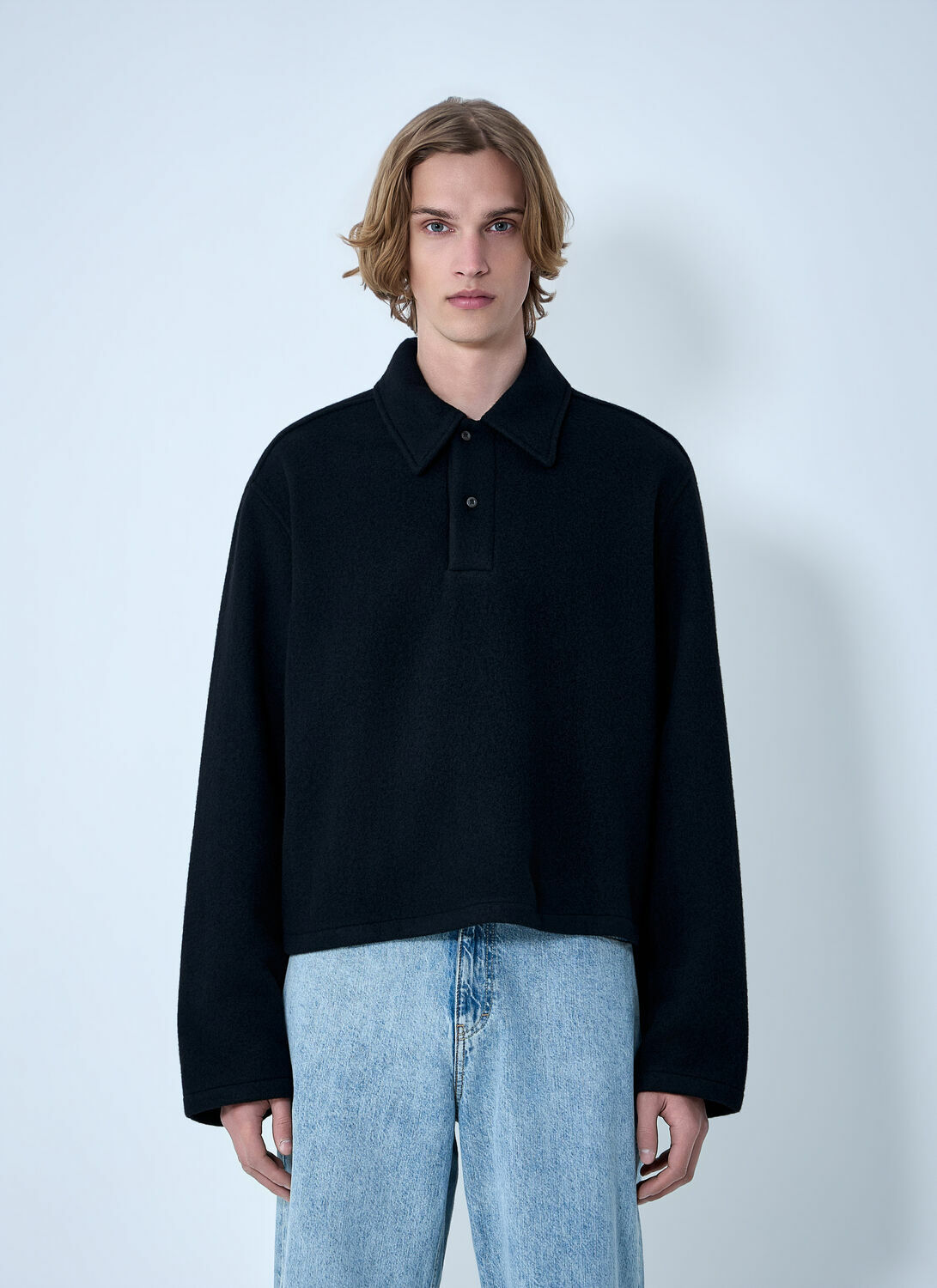 RIER Wool Blend Polo Sweater