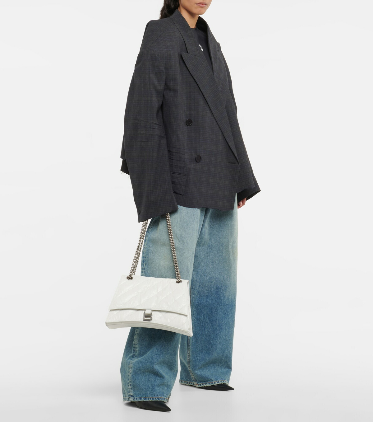 【BALENCIAGA】SMALL DOWNTOWN SHOULDER BAG Balenciaga Downtown Small Shoulder Bag With Chain | Saks