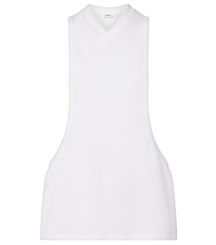 Photo: Versace Cotton-blend jersey tank top