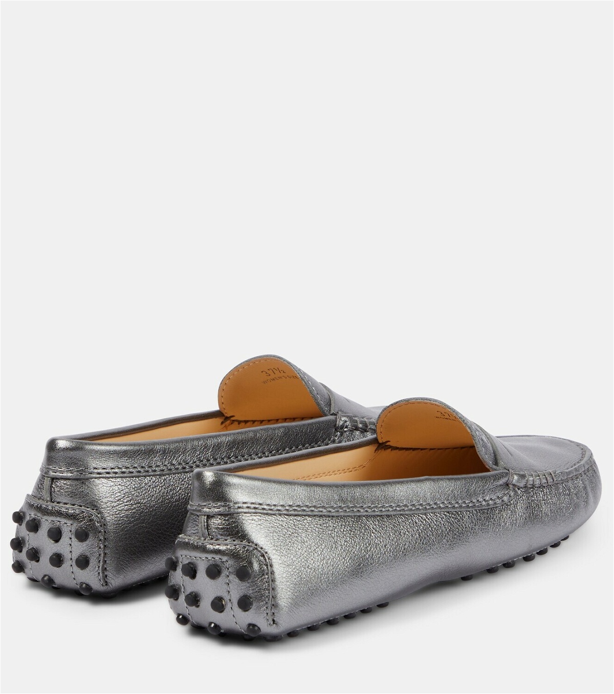 Tod's Metallic leather moccasins Tod's