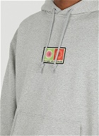 Logo Patch Hooded Sweatshirt in Grey