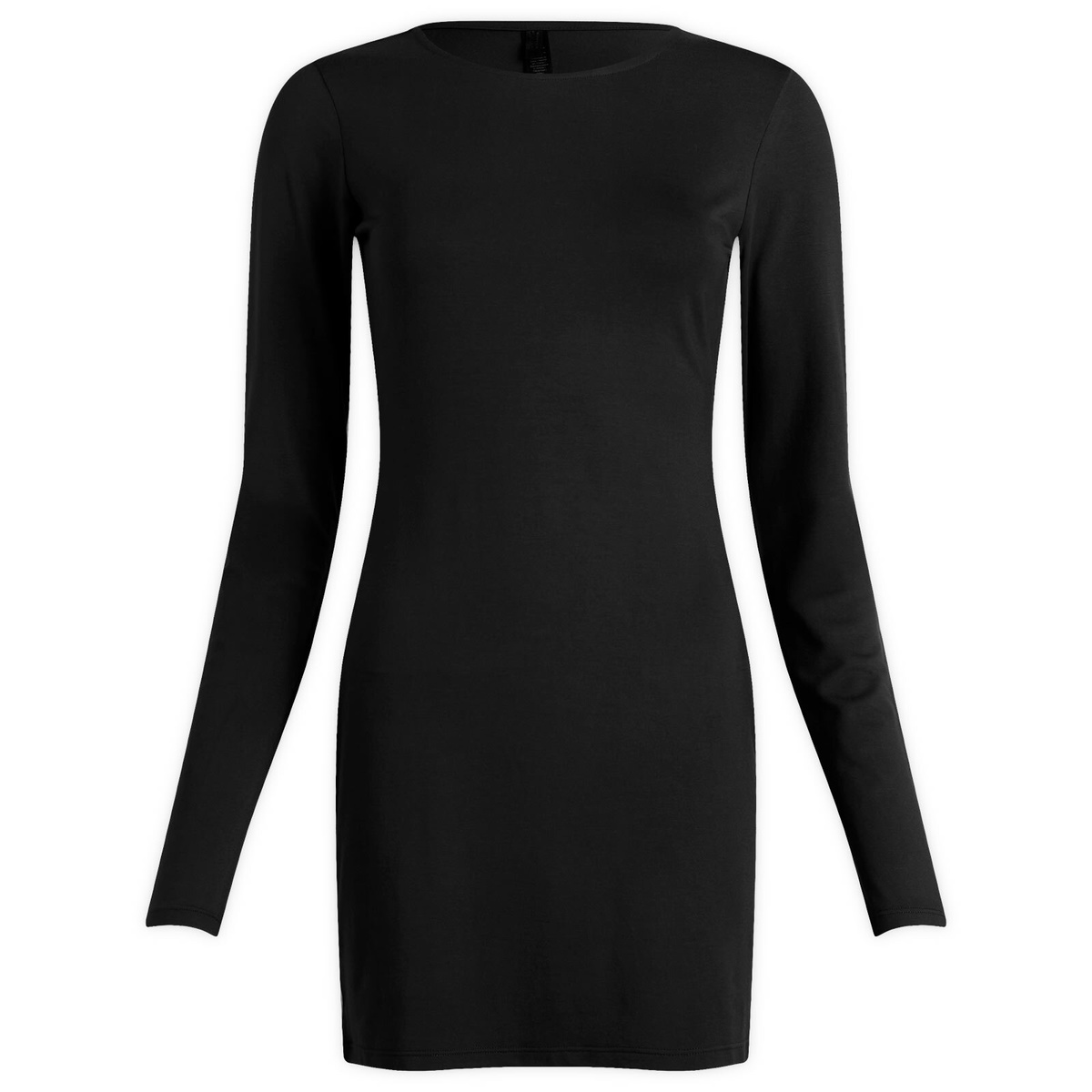 SKIMS Women's Smooth Layers Crewneck Tunic Mini Dress in Obsidian