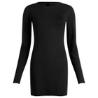 SKIMS Women's Smooth Layers Crewneck Tunic Mini Dress in Obsidian