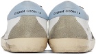 Golden Goose White & Blue Super-Star Sneakers