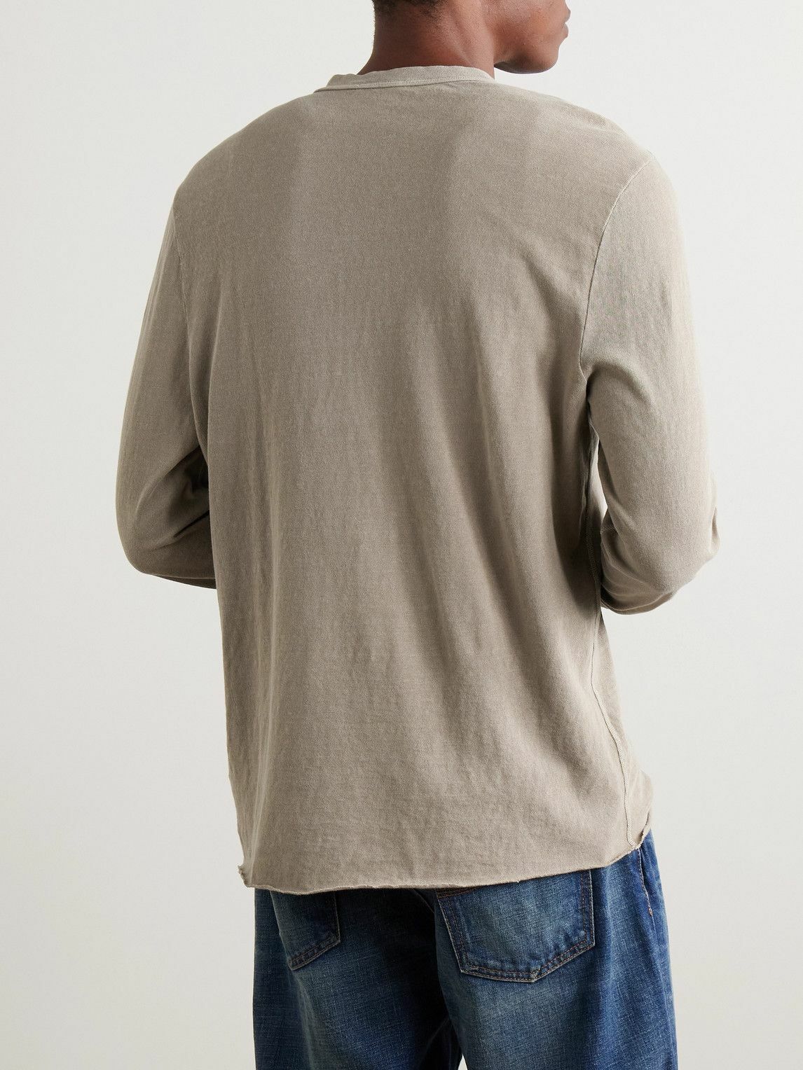 James Perse - Cotton-Jersey Henley Shirt - Neutrals
