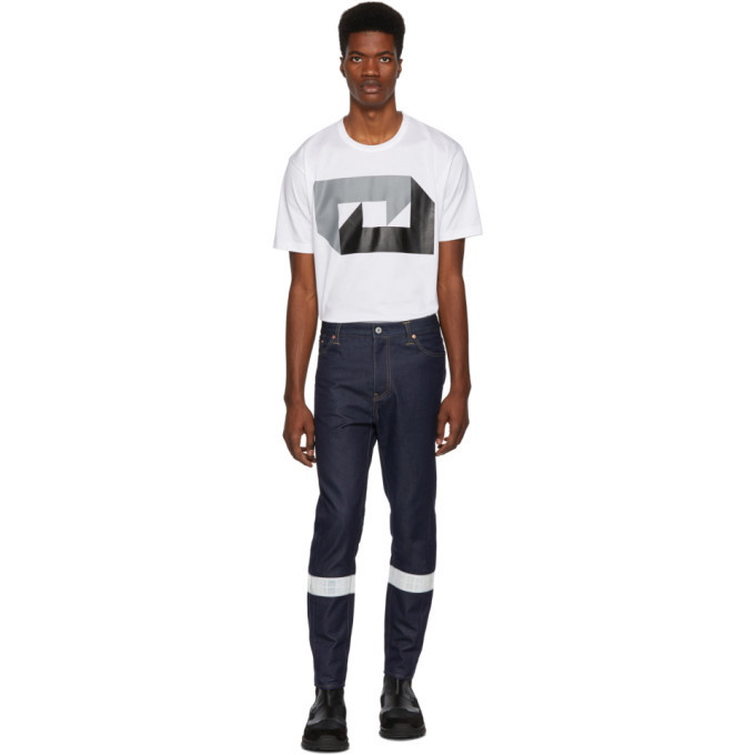 Photo: Junya Watanabe Indigo Reflective Band Jeans