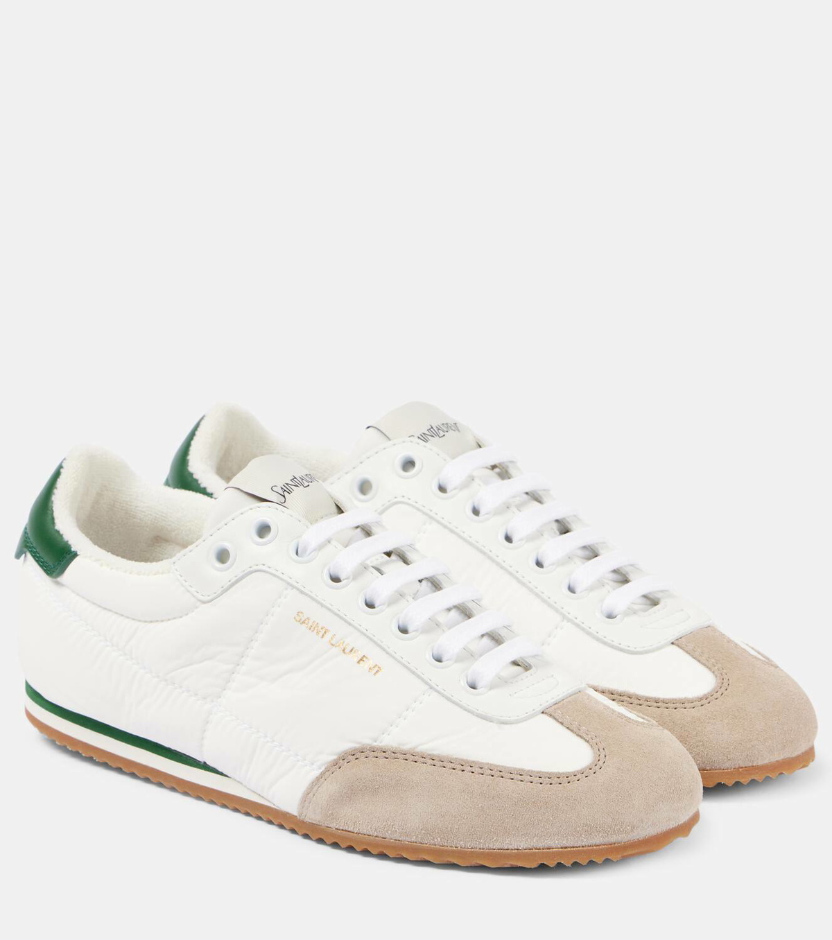 送料込/関税込■Saint Laurent■Aston スエードトリムスニーカー Saint Laurent Aston suede-trimmed sneakers Saint Laurent