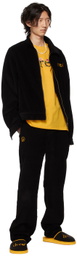 drew house SSENSE Exclusive Black & Yellow Scribble Slippers