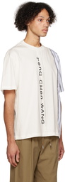 Feng Chen Wang White Paneled T-Shirt