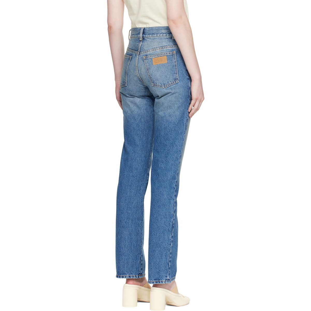 MM6 Maison Margiela Blue Slim 5-Pocket Jeans