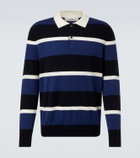 Arch4 Striped cashmere polo sweater