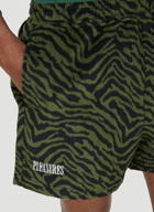 Breaker Fuzzy Stripe Shorts in Green