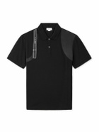 McQueen - Harness-Detailed Cotton-Piqué Polo Shirt - Black